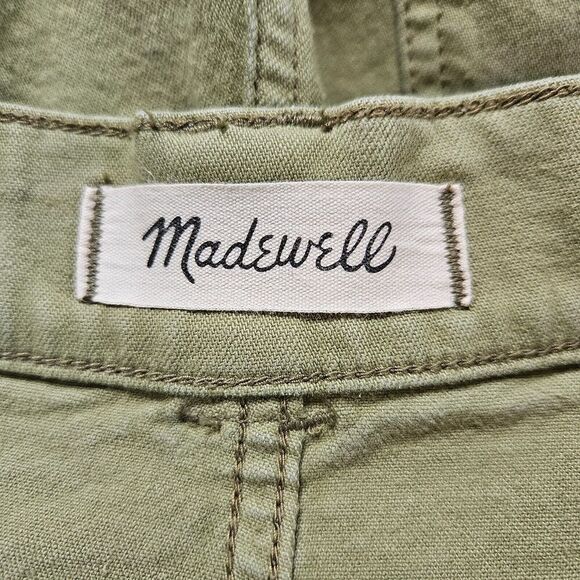 MADEWELL Women's Emmett Wide Leg Pants Green Size 32 High Rise Stretch - Picture 7 of 10